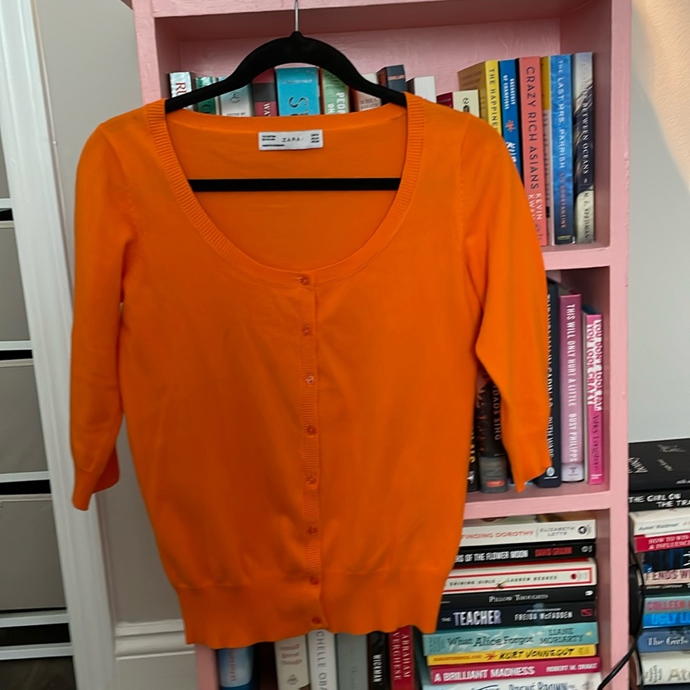 Zara Orange Cardigan